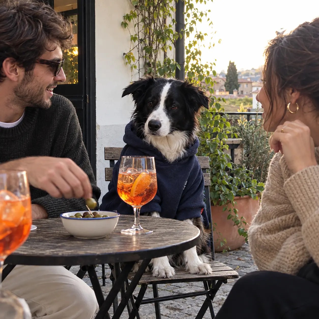Dog at aperitivo hour